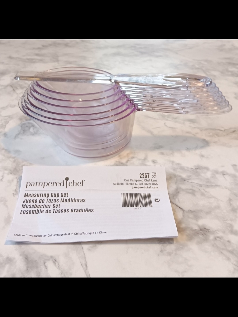 Authentic Pampered Chef
Complete 7-piece measuring cup set Snap-Together Design - Picture 2 of 7